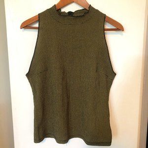 Zara sleeveless striped mockneck top